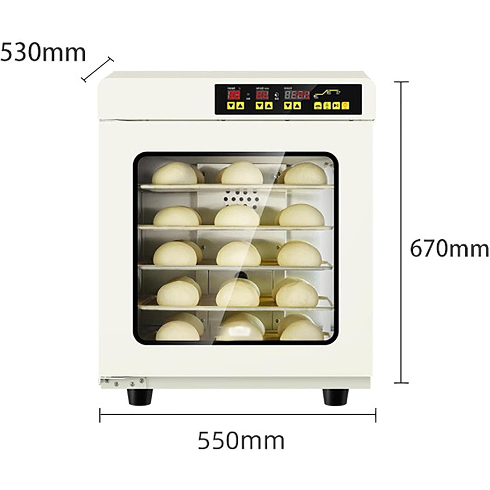 Máquina De Fermentación De Masa Comercial, Caja De Fermentación Inteligente De 5 Capas De 70 litros, Control Dual De Humedad Y Temperatura, para Bollos Al Vapor, Yogur, Natto
