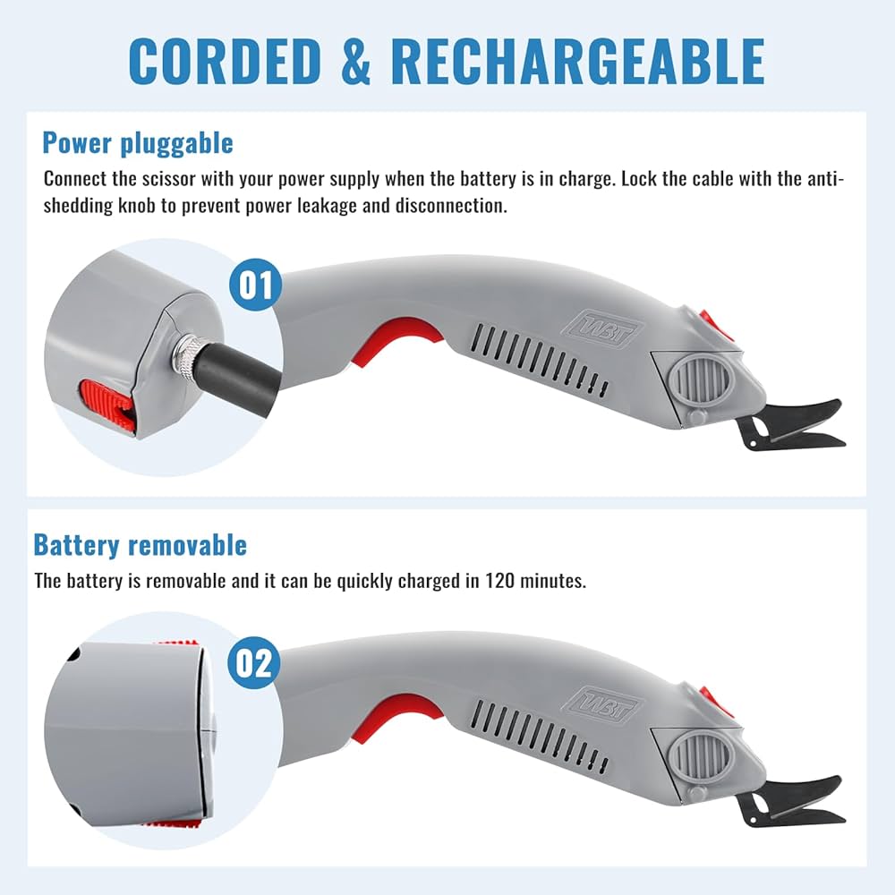 MXBAOHENG電動はさみ 布に割れる 専用 ステンレス製