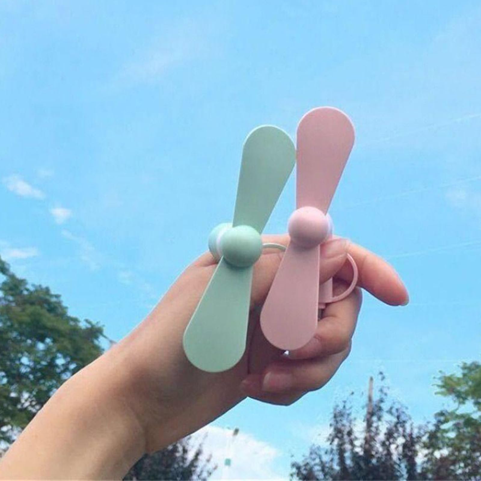 5 Ventilatori USB Per Cellulare - Mini Ventole Tipo C Portatili 2 In 1 Per Android E IPhone - Foto 4