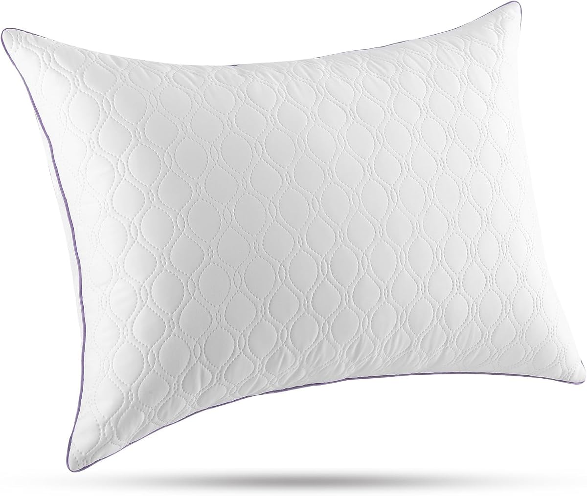 Single Pillow Queen Size, Bed Pillow for Side, Back, and Stomach Sleepers, Down Alternative Filled Pillows, Luxury Hotel Quality and Machine Washable, 30" x 20", 1 Pack