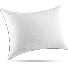 JOLLYVOGUE Single Pillow, Queen Size, Side, Back, Stomach, Back Bed Pillow, Down Alternative Pillow, Luxury Hotel Quality, Machine Washable