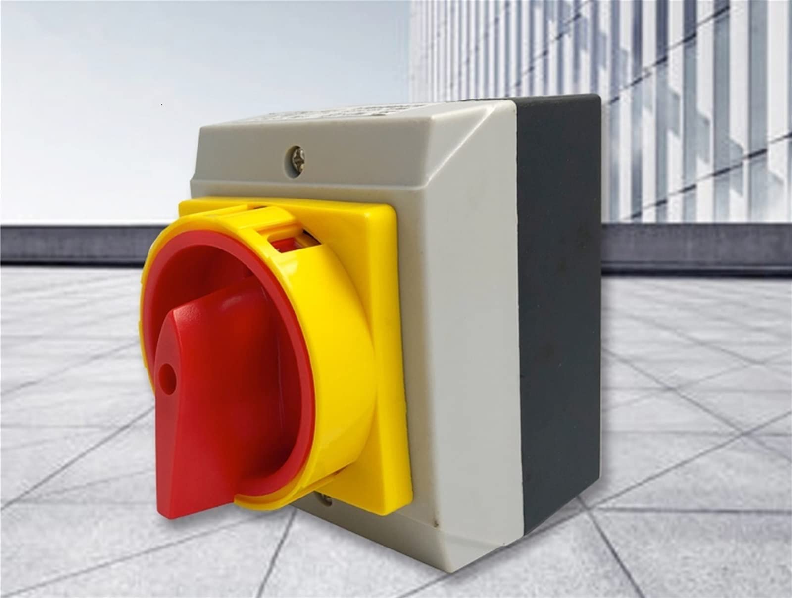 Interruptor aislador con carcasa 25A 3P 2 posiciones ON-OFF candado interruptores de alimentación de cámara giratoria Selector YMD12-25 1 Uds