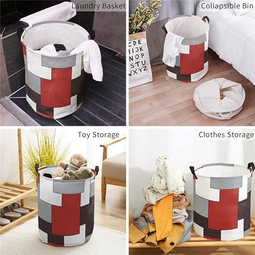 N/A Abstract Geometric Classic Dirty Laundry Basket Foldable Home Organizer Basket Clothing Kids Toy Storage Basket (Color : A, Size : Large) #TOP4