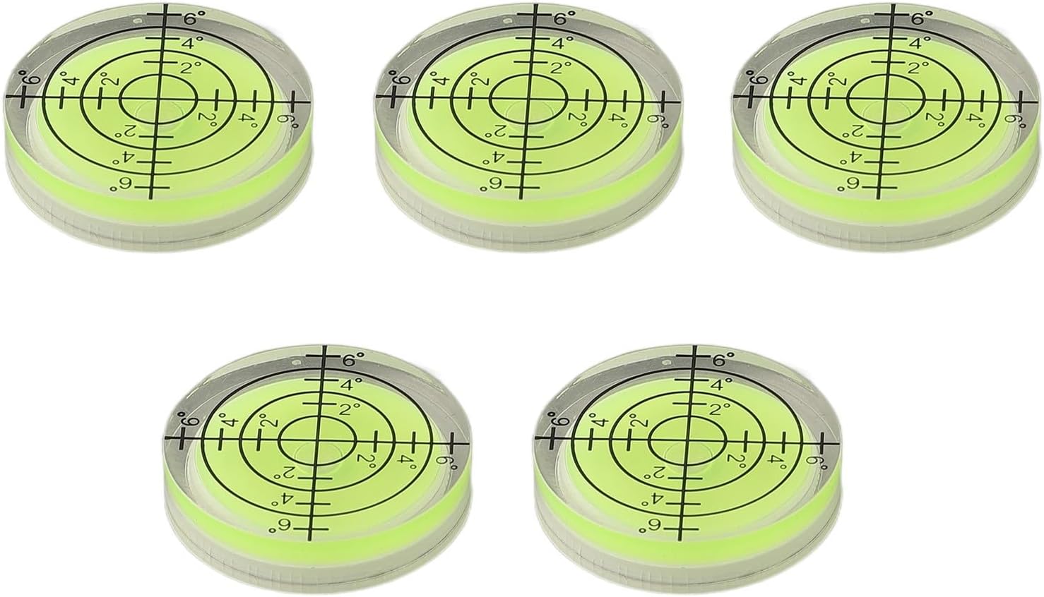 10-Pack Acrylic Bubble Level Vials, 32 x 7 mm (1.26 x 0.28 in), 20°–30° Accuracy, Level Tools, Measuring Tapes & Rulers — Professional Use in Carpentry, Construction & DIY
