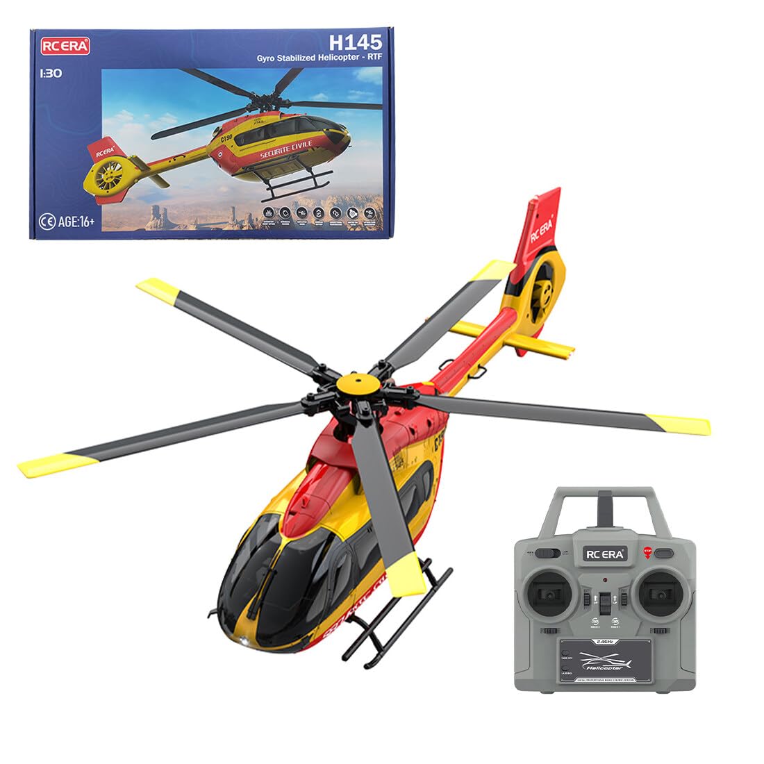 KAROON Helikopter RC, H145 C190 1/30 6CH jednosilnikowy model samolotu (wersja RTF)