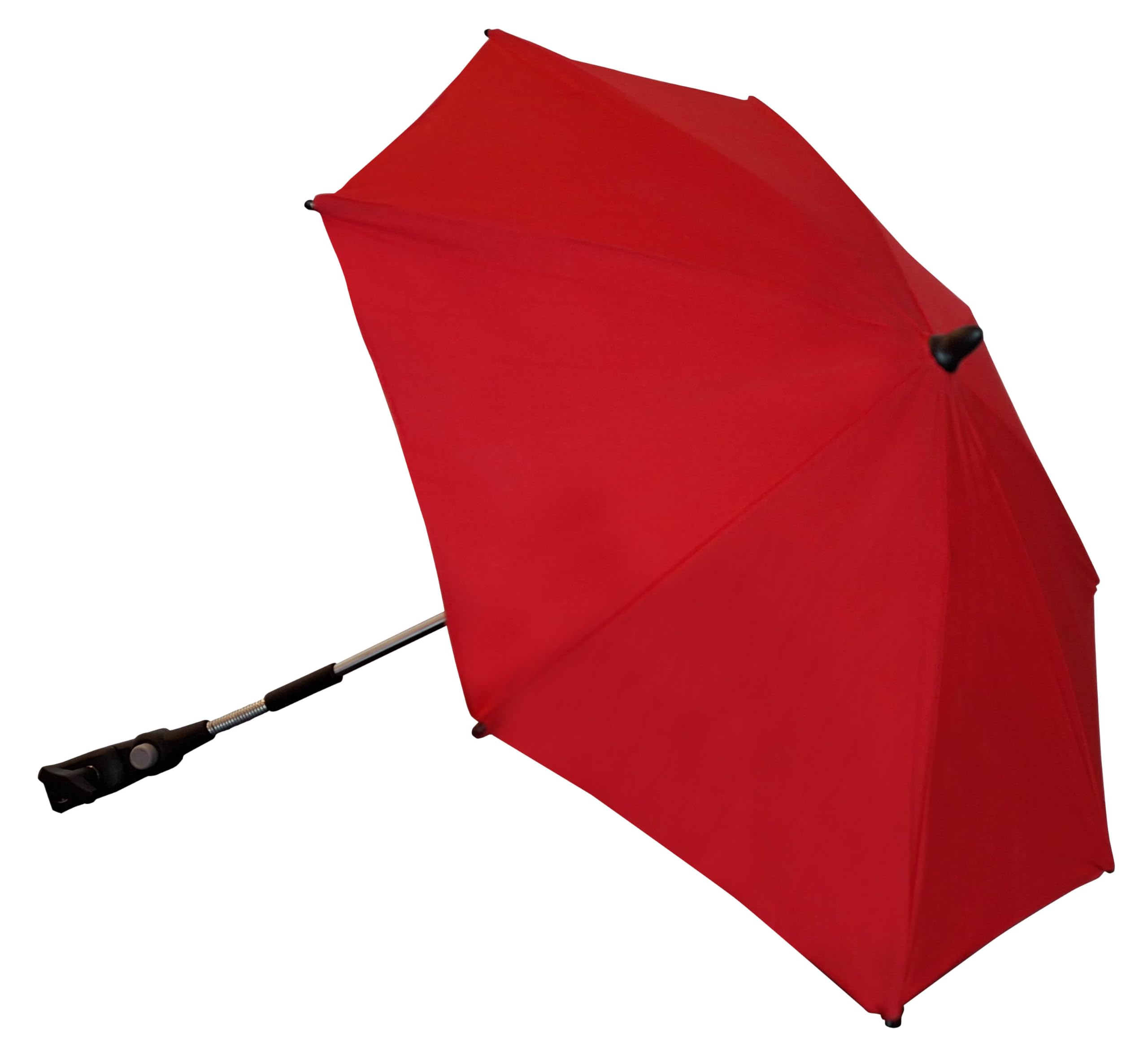 TC BABY'S Uniwersalny wózek parasolowy, parasol przeciwsłoneczny, wózek przeciw UV, parasol przeciwsłoneczny wózek z jednym uchwytem, parasol do wózka dziecięcego (czerwony)