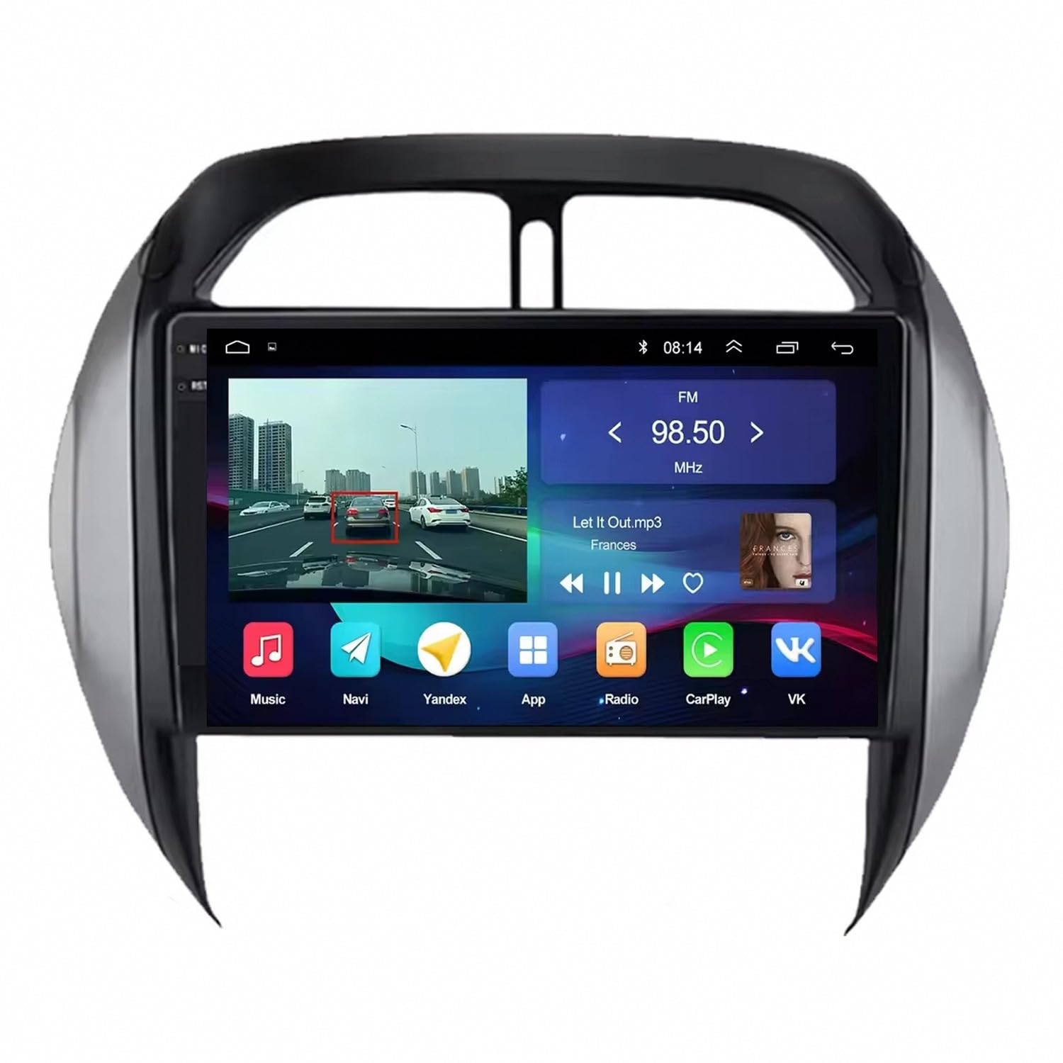 Car Stereo Carplay Radio de Coche para Toyota RAV4 2003-2005 Soporta Bluetooth, Control Volante, USB, WiFi, 4G, Mirror-Link, GPS Navegador/Radio FM, 4 Nuclear 4G+64G