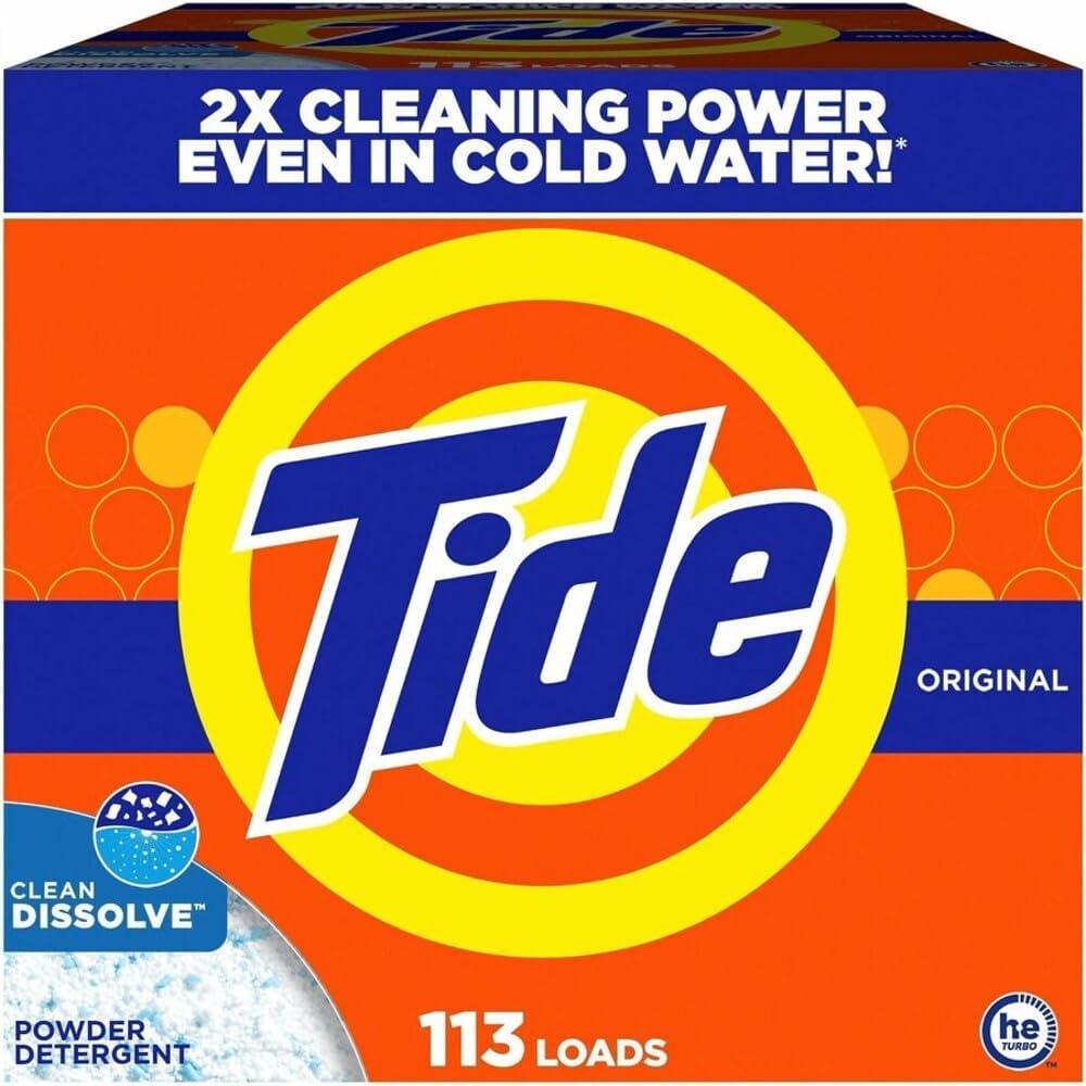 Tide, Original Detergent Powder, 129 Ounce