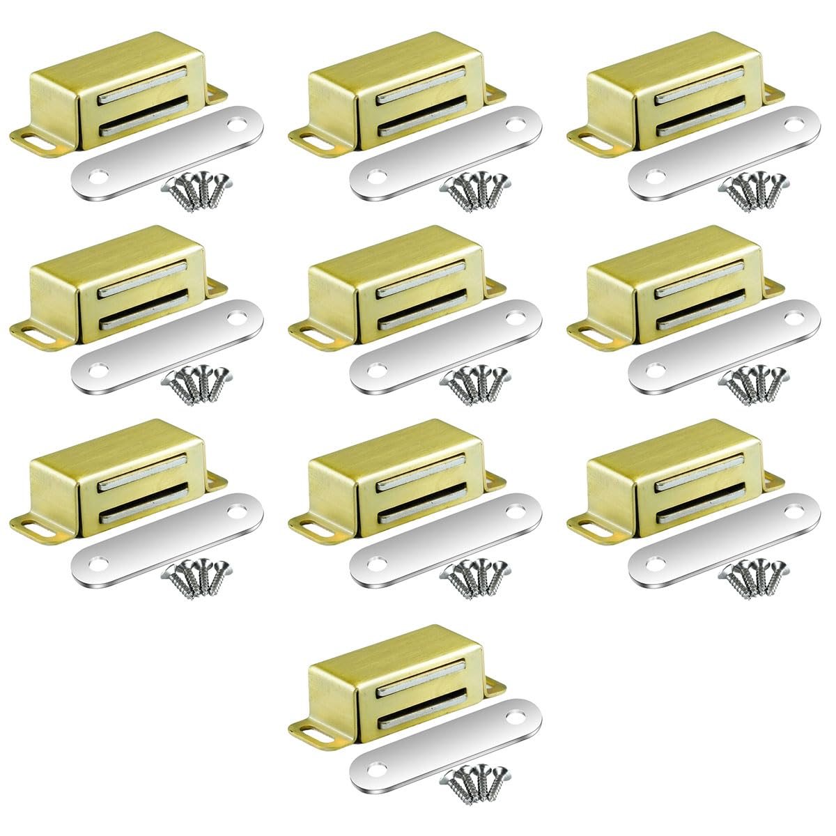 Selyse Magnetic Catch Door Magnets for Cabinet Doors Strong 8 kg Magnetic Clasps, Stainless Steel Drawers