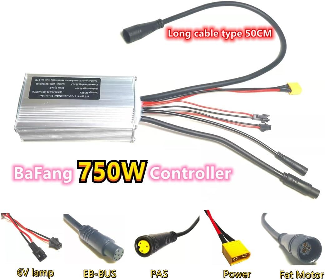48V 750W Controller - Compatible with BAFANG G060/G062/H550 Hub Motors - Electric Bike Controller for Snow Bike & Beach ATV