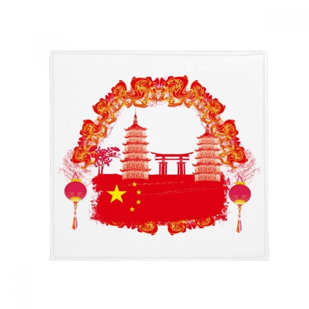 Tapis de sol lanterne chinoise rouge 80cm, idée cadeau maison originale