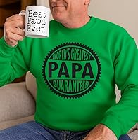 Vista 18 de ThisWear World's Greatest Papa Guaranteed - Sudadera de manga larga con cuello redondo Fresno
