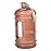 TOOFEEL Gallon Water Bottle - 128 oz with Flip Lid & Handle, BPA Free, Marked Measurements - Transparent Pink