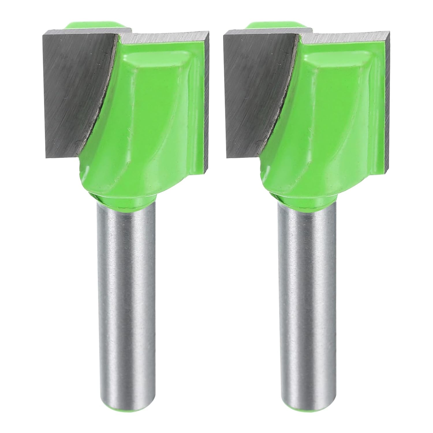 HARFINGTON 2pcs Bottom Cleaning Router Bits 1/4" Shank Carbide Tipped Spoilboard Surfacing Planing CNC Mortising Bit for Slab Flattening Woodworking, 21/32" (17mm) Dia 5/8" (16mm) Depth