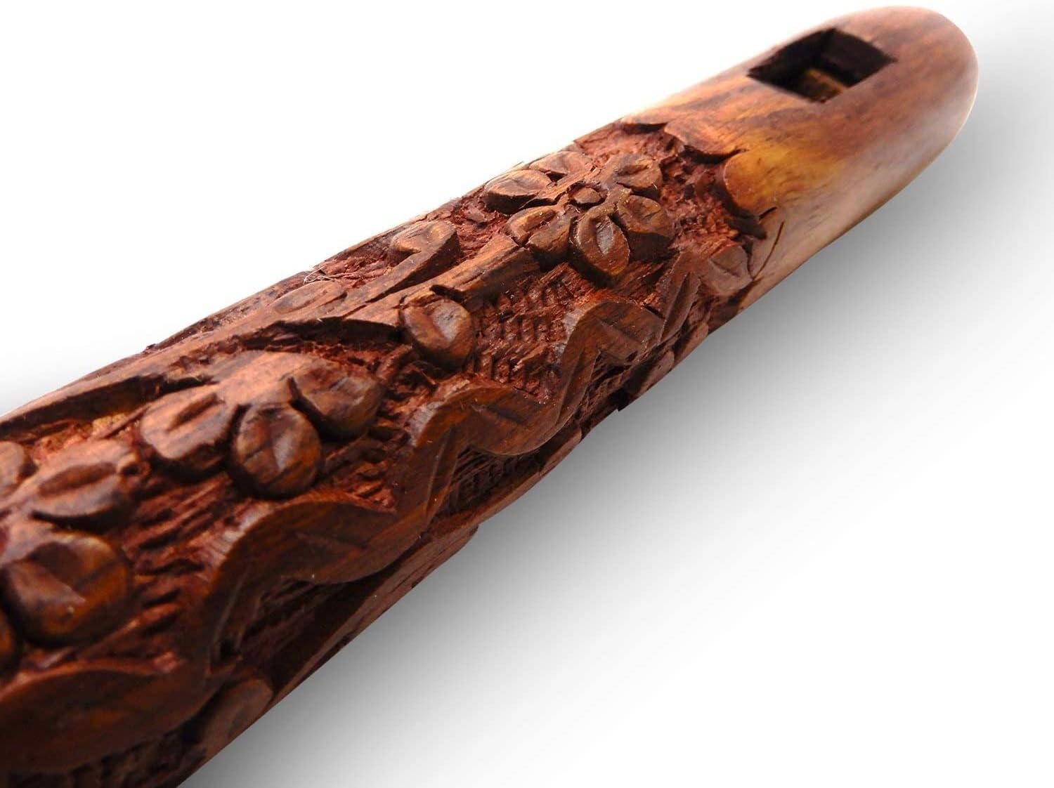 Wooden Handmade Inspire Lord Krishna Traditional Flute Baansuri with Handcrafted flower Design Indian Musical instrument Bansuri Flutes
