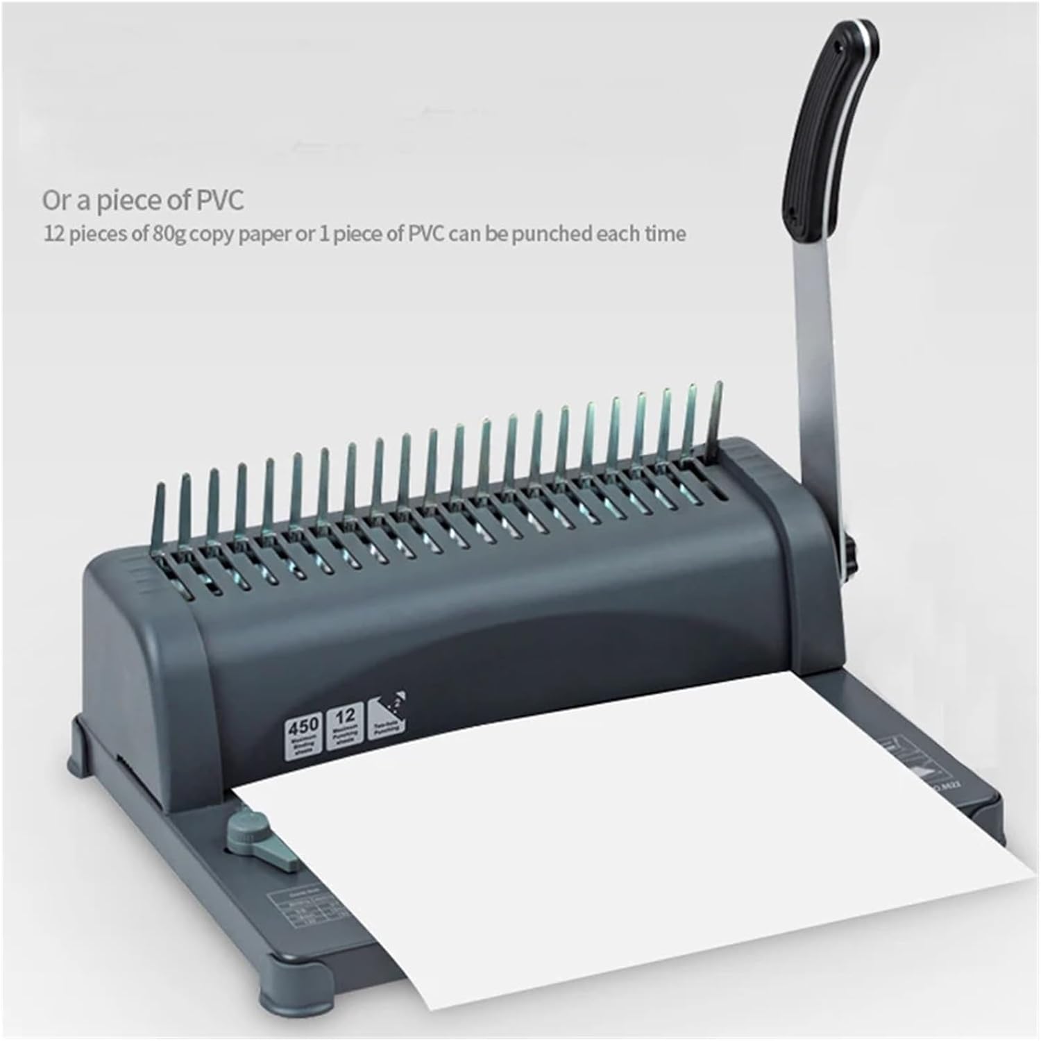 製本機、 A4 紙製本機 パンチャー バインダー 21穴製本機 12枚パンチ 450枚製本 オフィス ホームツール A5 A6 7