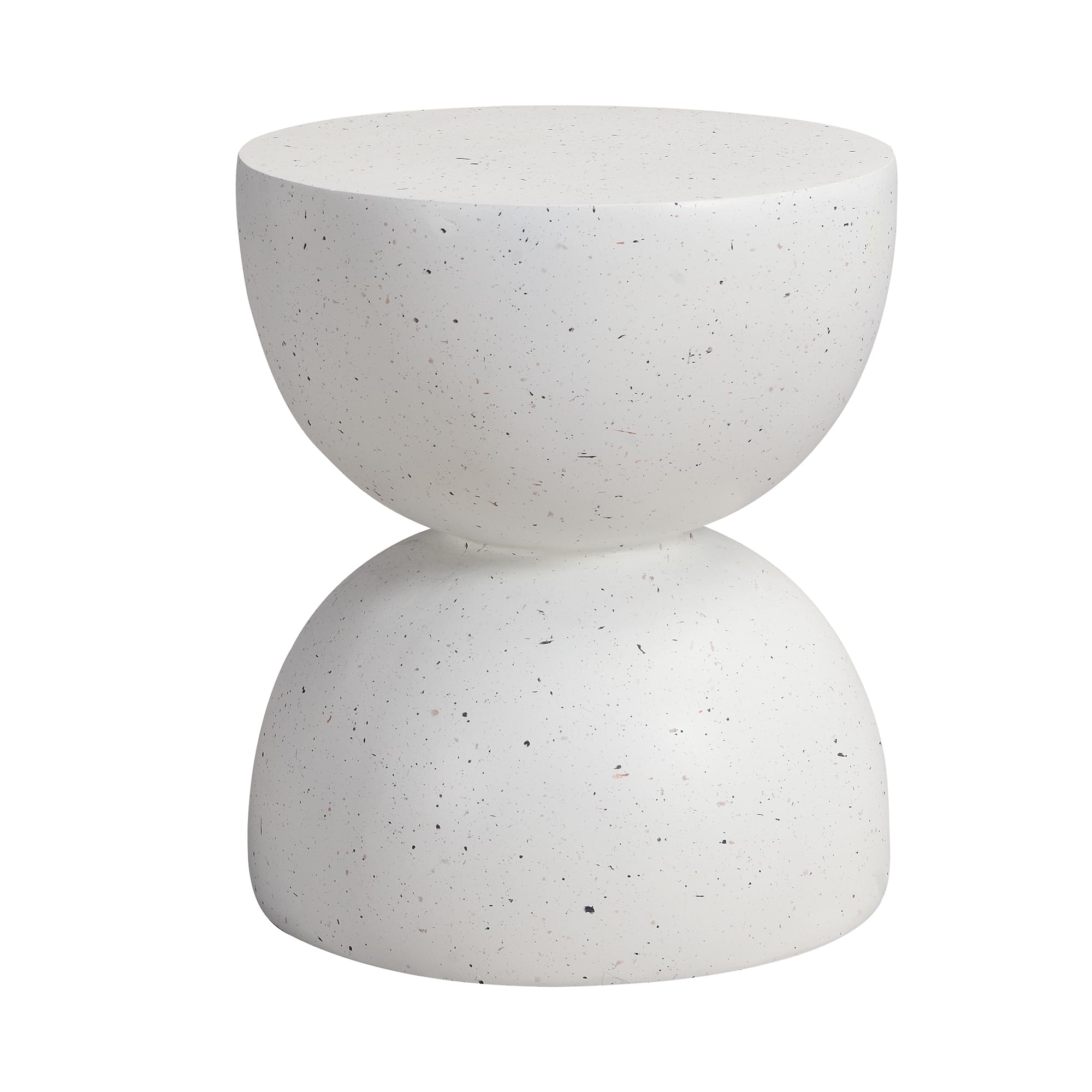 Merax Tavolino da esterno in MgO, leggero, moderno, impermeabile e resistente ai raggi UV, tavolo da balcone resistente alle intemperie, senza montaggio, per giardino, terrazza, piscina e interni