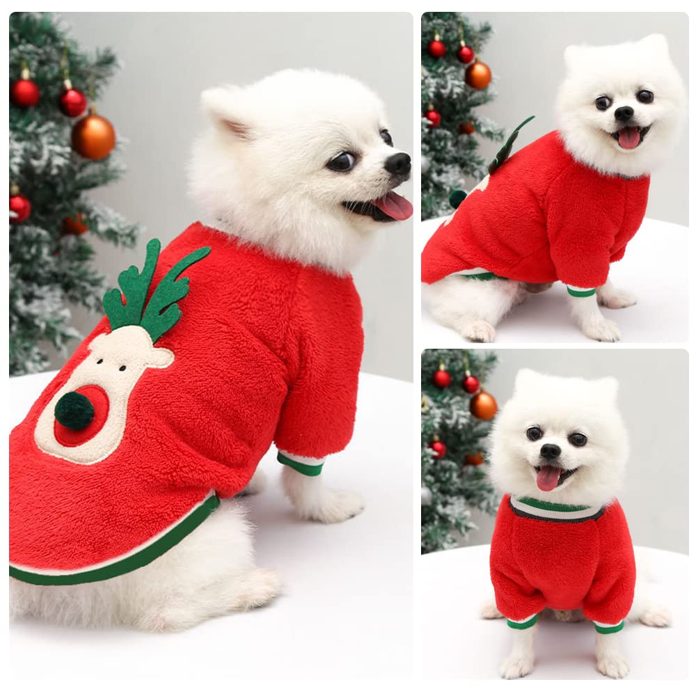 INOOMP Hond Puppy Kersttrui Comfortabele Warmte Feestelijke Huisdierkleding