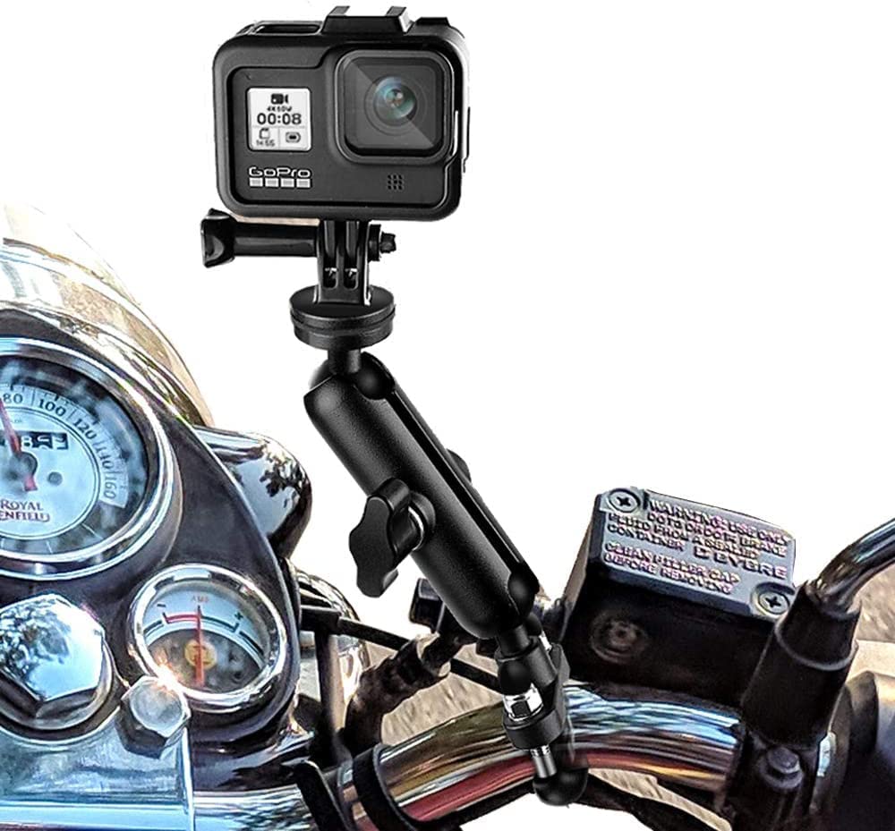 HOJI 360° Motorcycle Bike Camera Holder Handlebar Mount Bracket 1/4 Metal Stand for All GoPro Hero10/9/8/7/6/5/4 Action Cameras Accessory (Cool Ballhead Arm Super Clamp Mount Only) (B0CK88XVBF) Amazon Price History, Amazon Price Tracker
