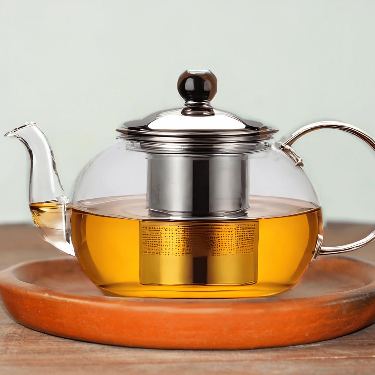 13.5oz Glass Tea Pot Set with Infuser thumbnail 5