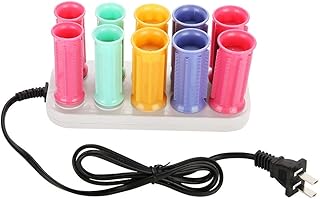 Tubo de cabelo elétrico em rolo, varinha de cachos de cabelo para aquecer instantaneamente a varinha de ondulação ferramenta para penteados rolo elétrico aquecido, recarregável para casa