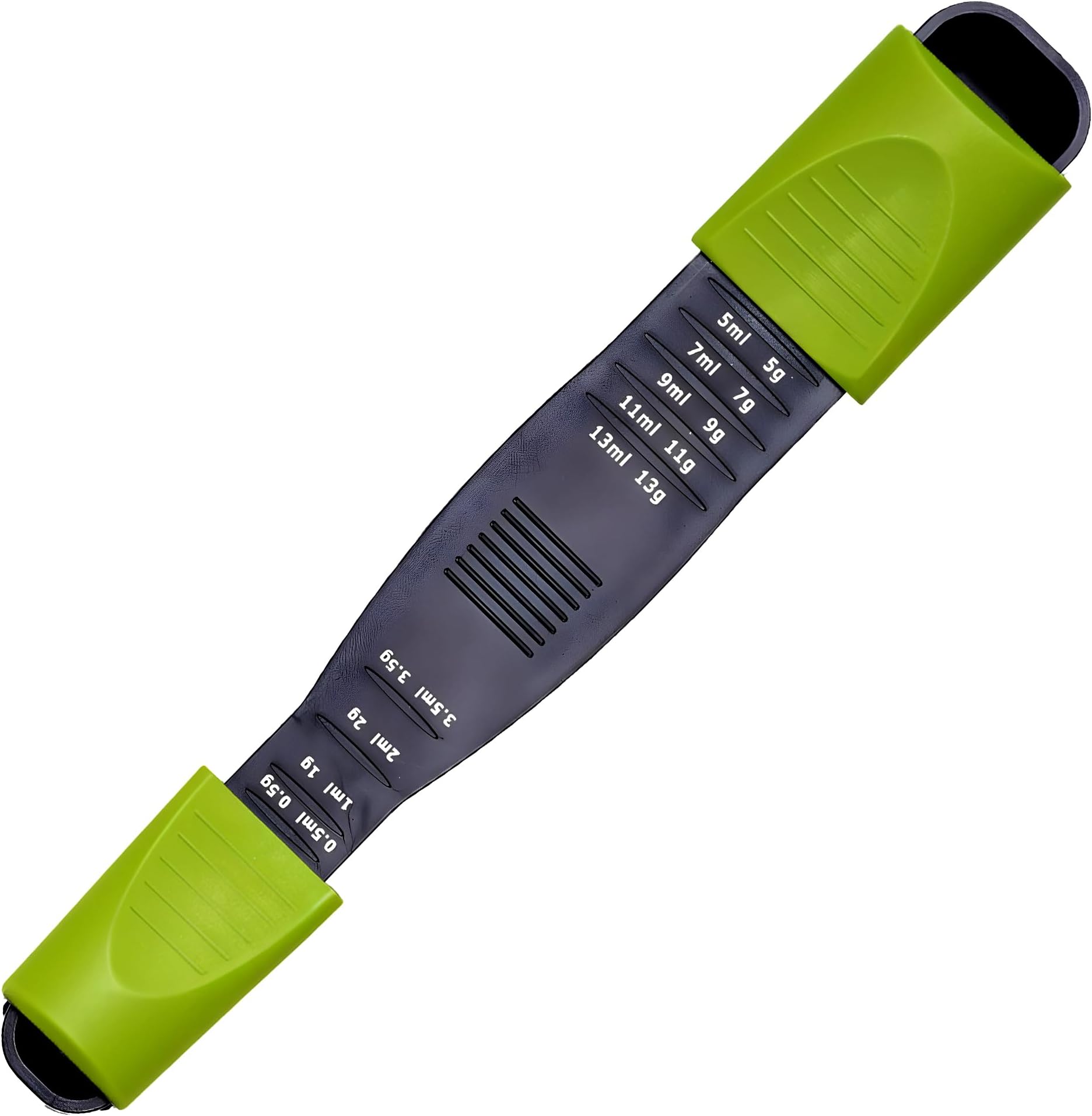 Sliding Adjustable Measuring Spoon – 9-in-1 All-in-One, 1/8 TSP to 1 TBSP, Dry & Liquid Ingredients, Double-Ended, Dishwasher Safe, Food-Grade Plastic, Baking & Cooking – Performore, Black & Green