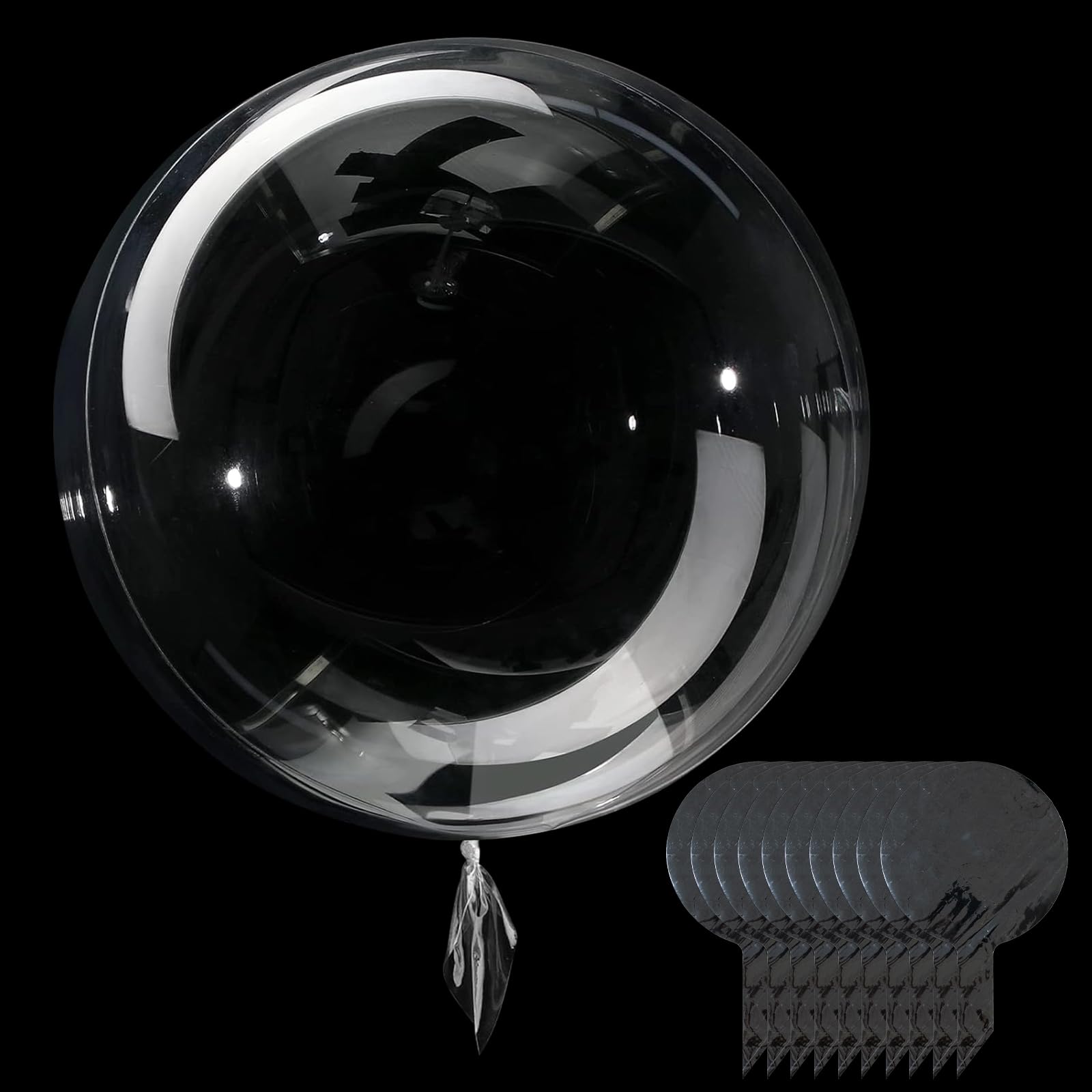 36 Inch Bobo Balloons 10 PCS Large Clear Bubble Balloons to Fill Durable TPU Material for DIY Party Birthday Wedding Anniversary Romantic Decoration