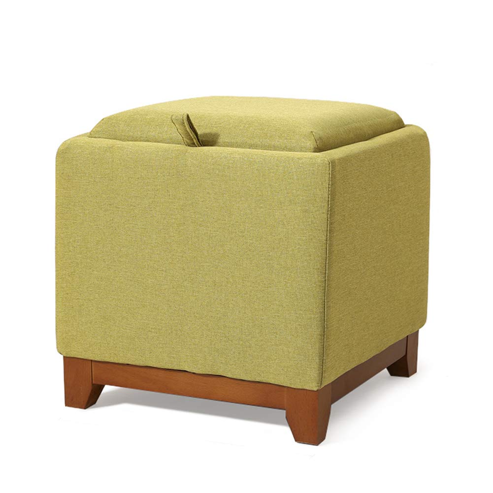 Storage Boxes Ottoman Adults Foot Stool Rest Fashion Tea Table Footstools & Pouffes Multifunction Stools Chair For Living Room Bedroom,Grass-green