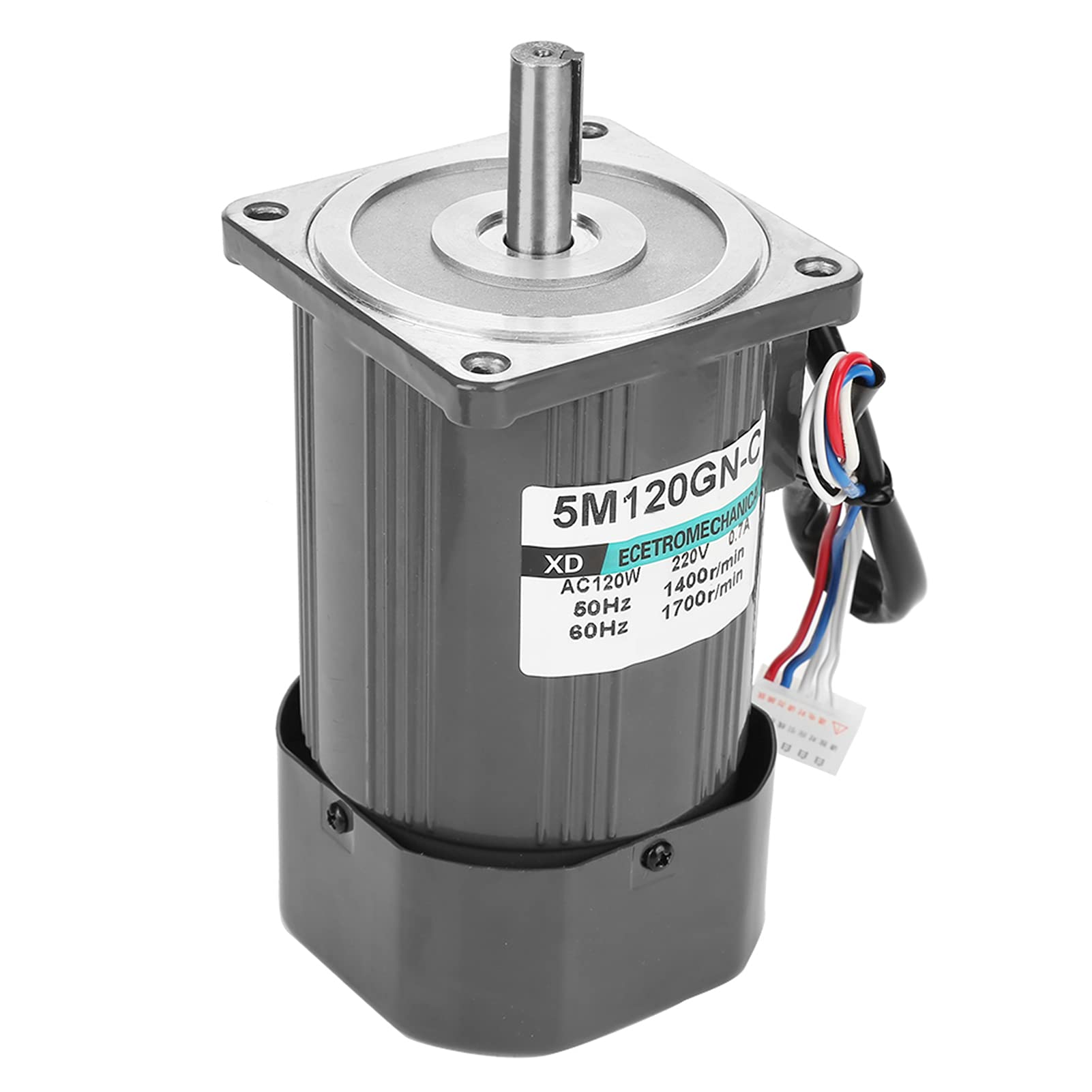 FTVOGUE 120 W AC 220 V Selbsthemmende Schneckengetriebemotorgeschwindigkeit Einstellbar mit Regler für Industrielle Automatisierung, Förderband, Tür, Tor (Untersetzungsverhältnis 25k)