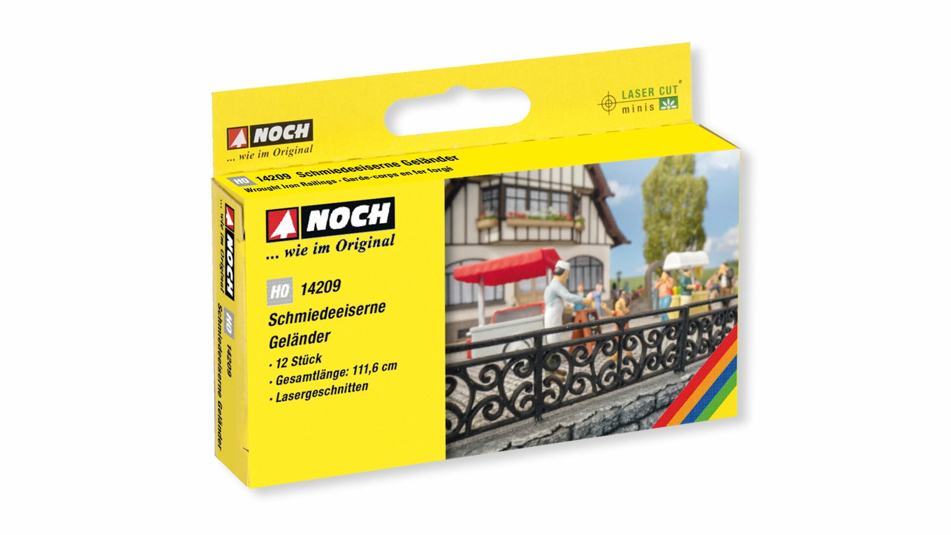 NOCH 14209 - 1/87 / H0 Wrought Iron Railing - New