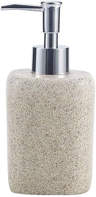 Square Plastic Refillable Liquid Soap Dispenser Pump Bottle for Bathroom Vanity Countertop, Kitchen Sink - Holds Hand Soap, Dish Soap, Hand Sanitizer, Essential(E)