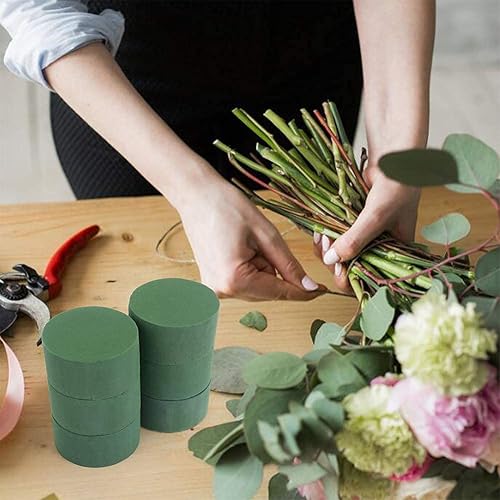 Miniatura 7 de LOMIMOS 20 ladrillos de espuma florales redondos húmedos de 3 pulgadas, suministros de arreglos florales para proyectos de manualidades, decoración