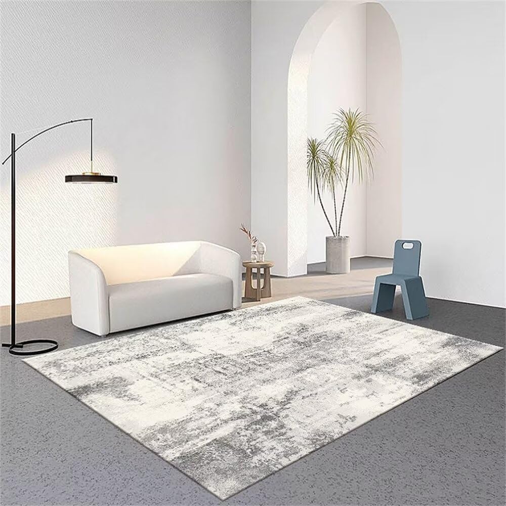 Tapis jeu 60x120cm lavable et facile d'entretien pour tapis de salon simple gris