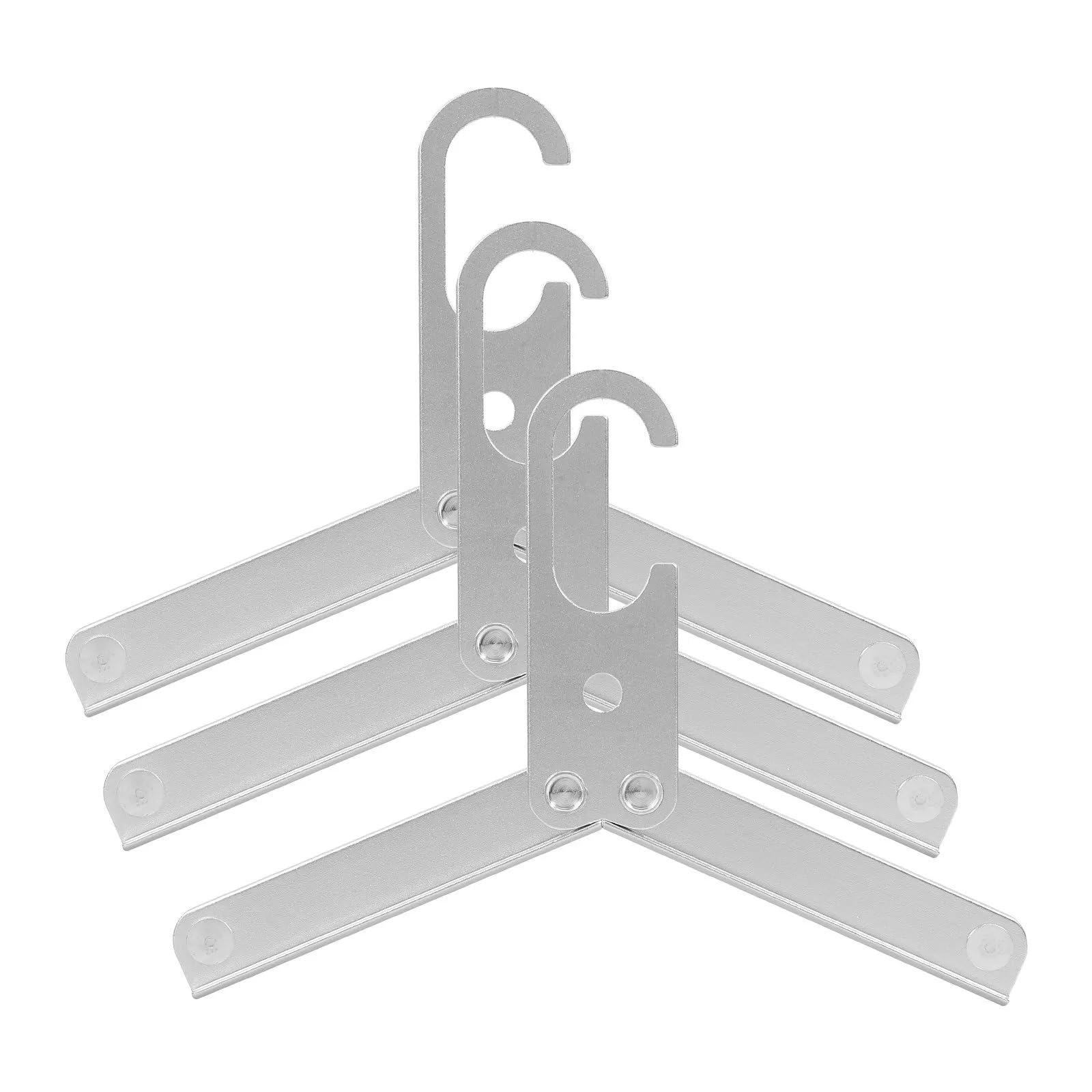 Travel Hangers 3pcs Foldable Travel Hangers Stainless Steel Space Saving Clothes Hanger For Closet Bedroom Bathroom