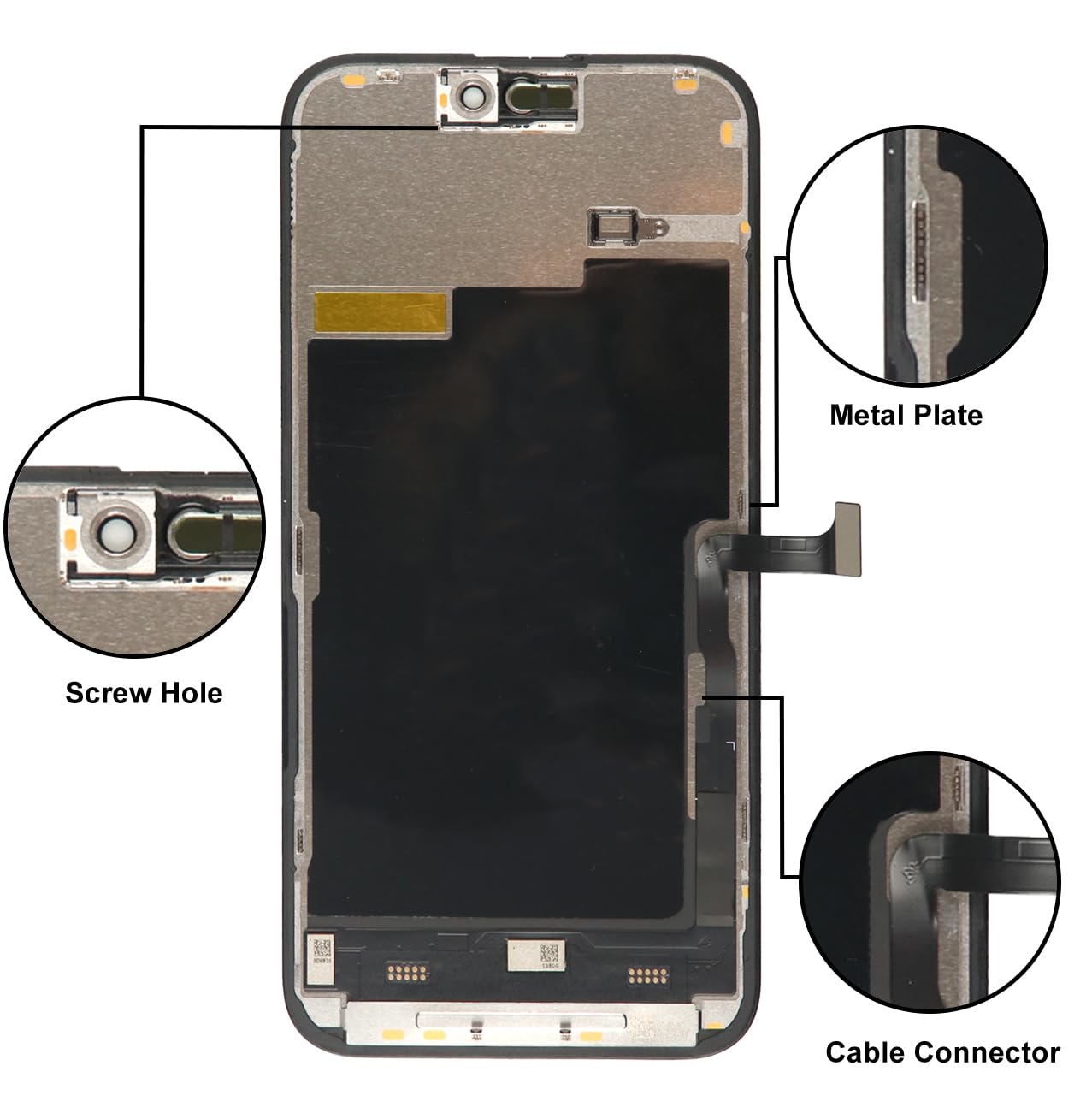LL TRADER Display per iPhone 15 Pro Max LCD 6.7" di ricambio FHD Touch Screen 3D Touch Digitizer telaio montaggio e riparazione kit 20251