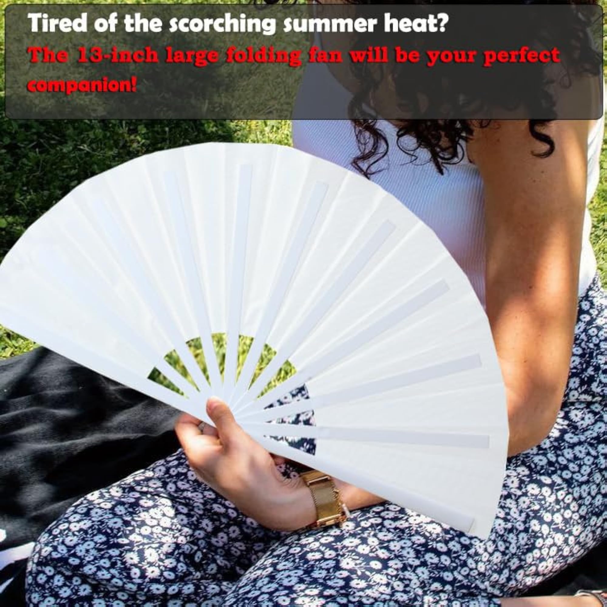 Large Rave Folding Fan, Clacking Style