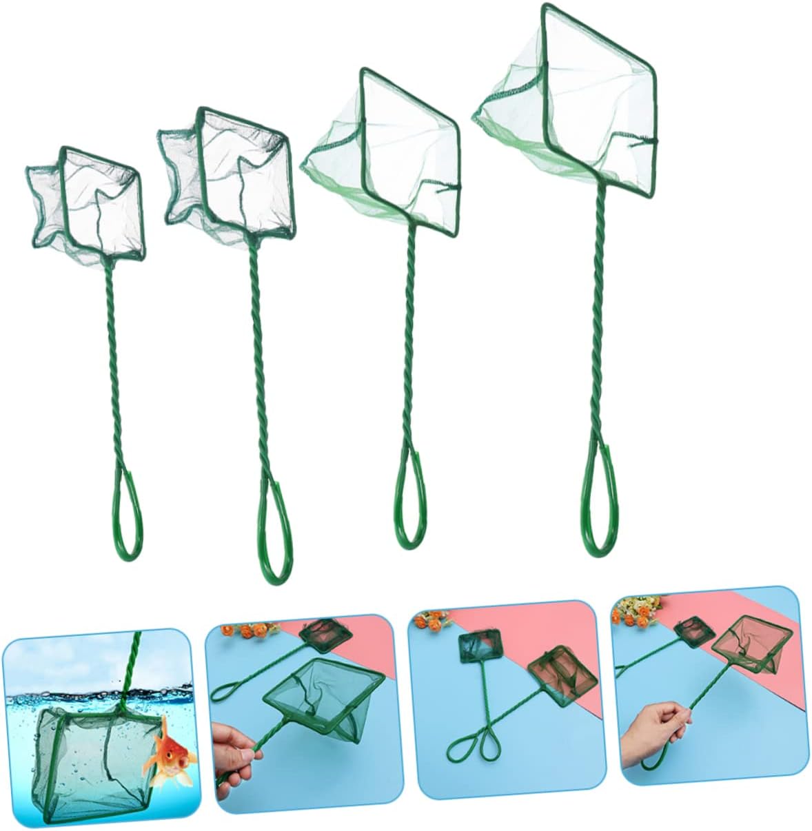 HANABASS Fishnet Fishing Gadgets Square Tool Fishing Landing Net Catch Fish Net Small Fish Net Fishing Tool Mesh