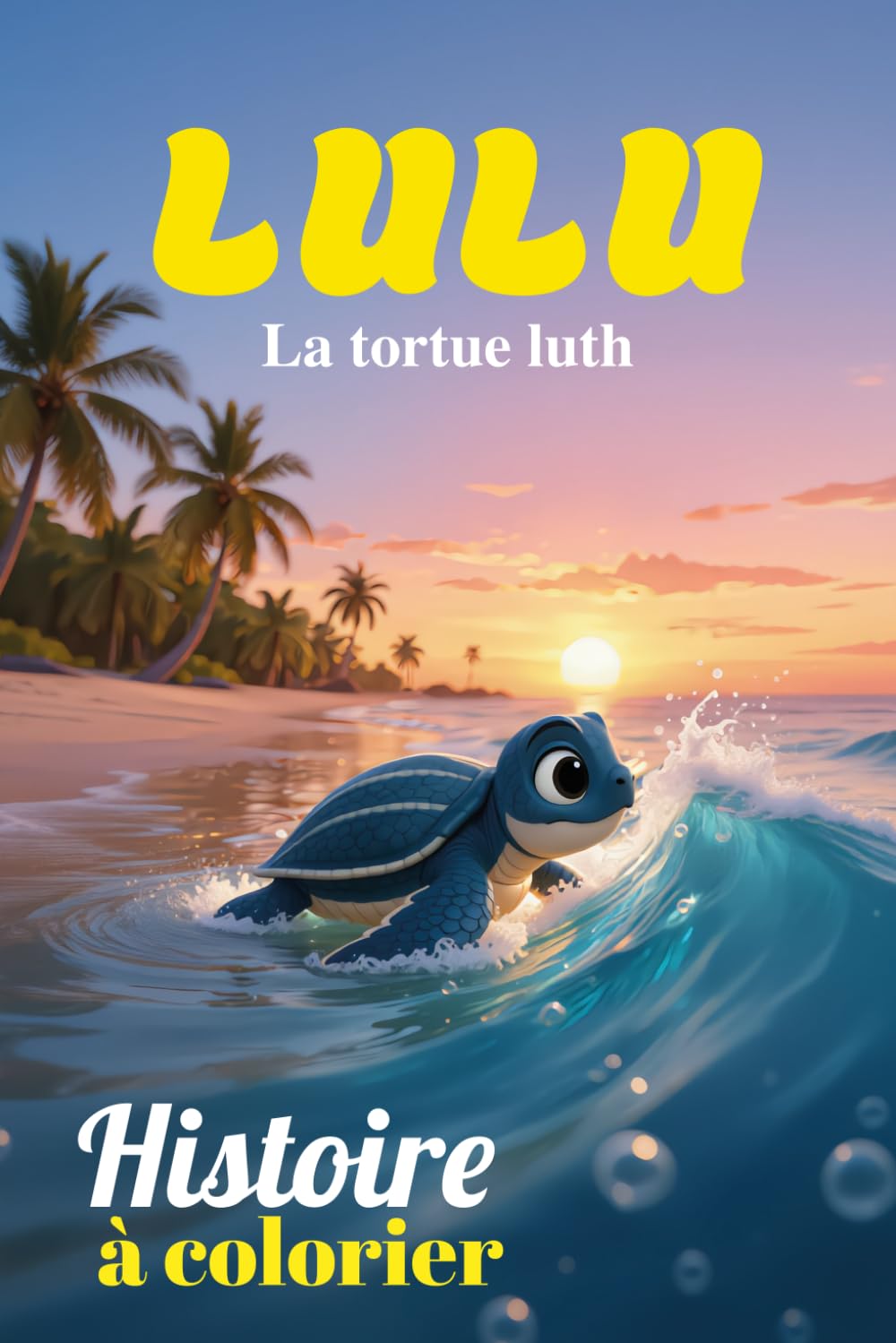 Lulu, la tortue luth. Histoire à colorier: Livre de coloriage pour enfant de 4 à 8 ans