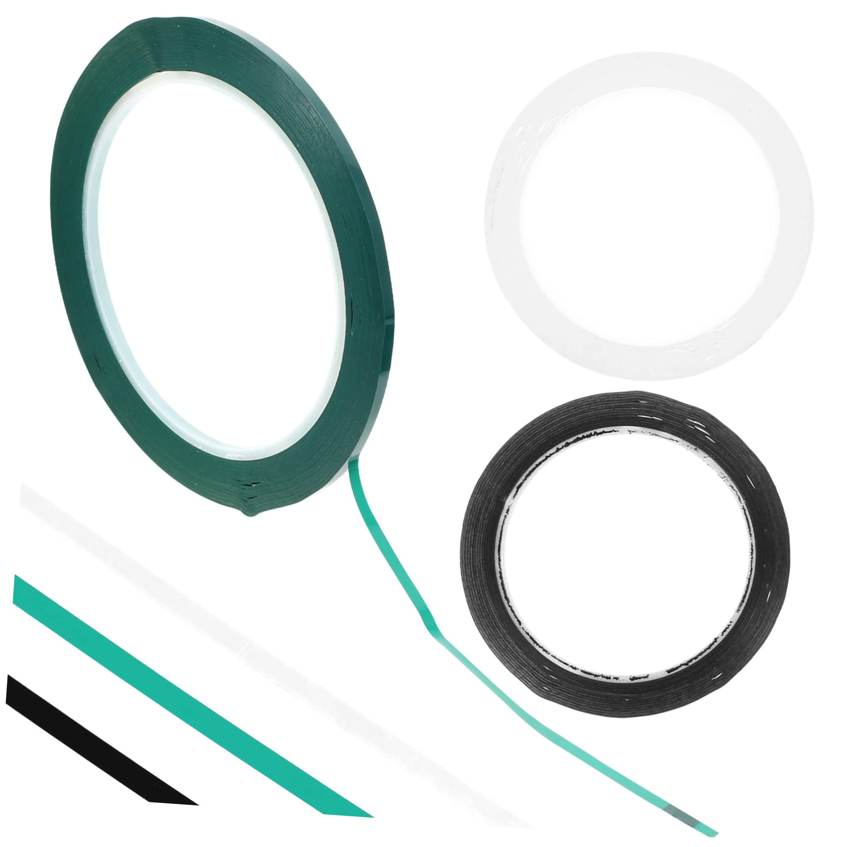 Abaodam 12rotoli Nastro Adesivo Per Violino e Violoncello Etichette Colorate Per Pratica Musicale Adesivo Removibile Per Principianti Verde Nero Bianco