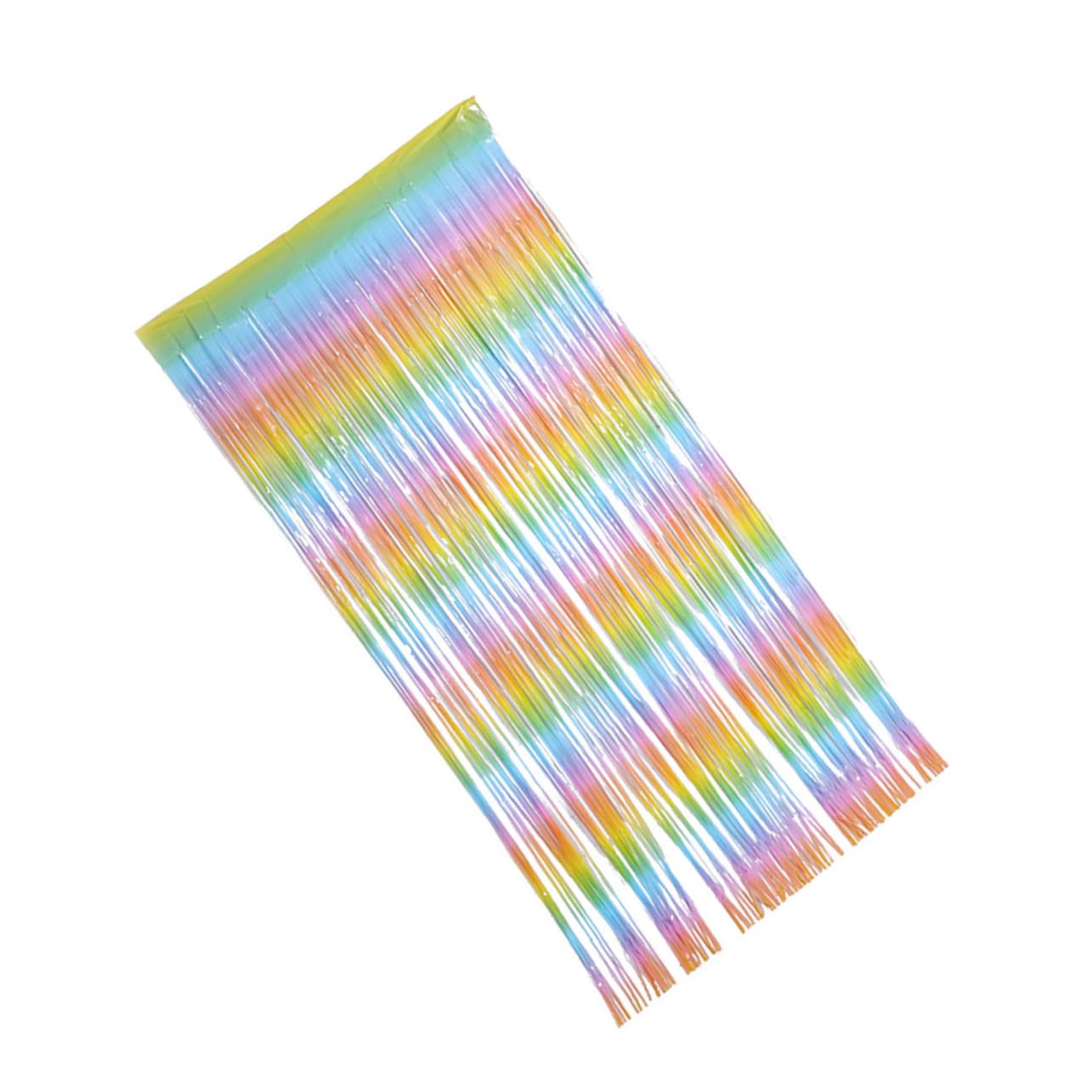 Cabilock 1pc Colorful Gradient Silk Curtain Decorative Party Backdrop Photo Prop Creative Macaron Tinsel Fringe for Birthday Wedding Decorations Shiny and Design