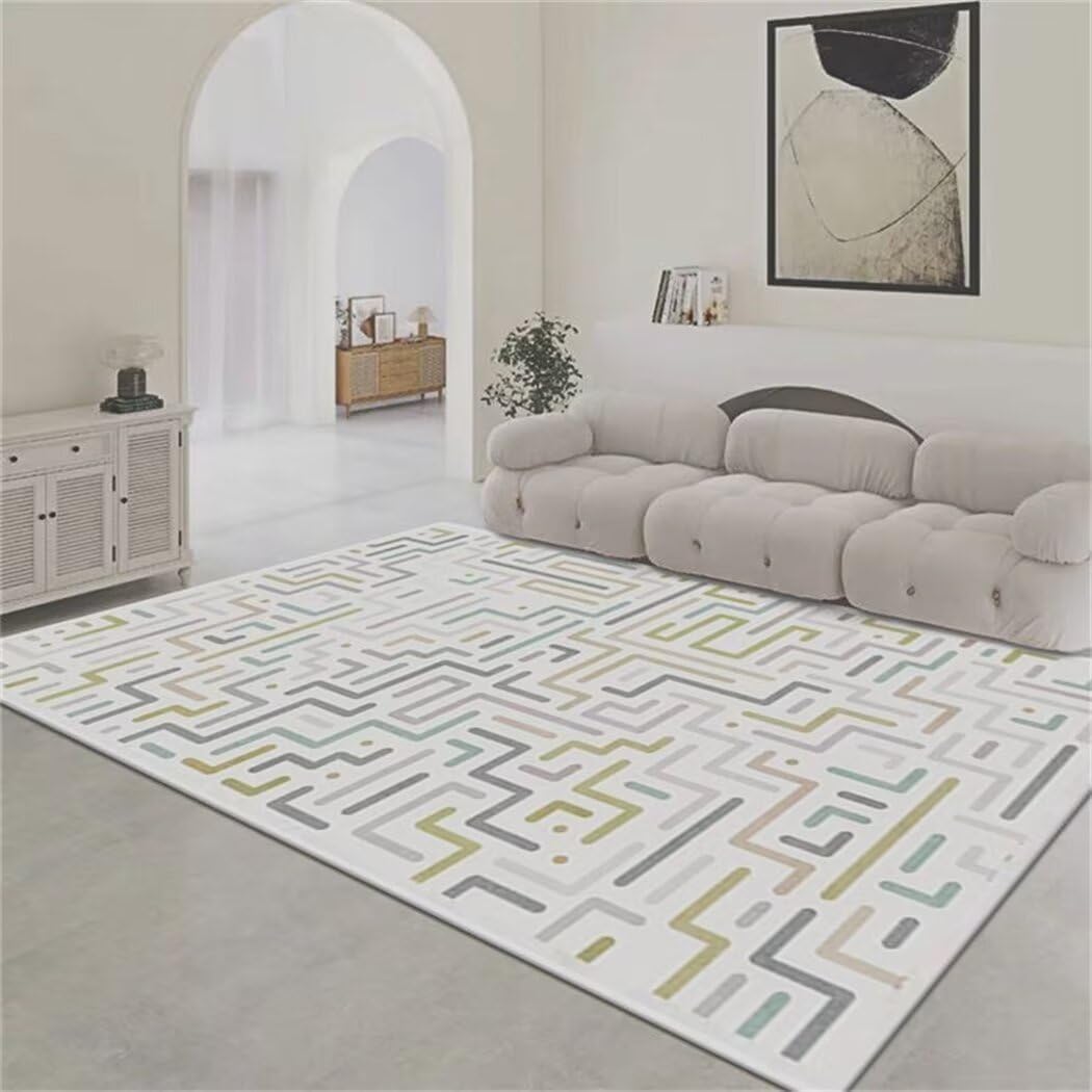 Tapis de salon vert doux anti-glisse 140x200cm pour relooker une chambre ado fille