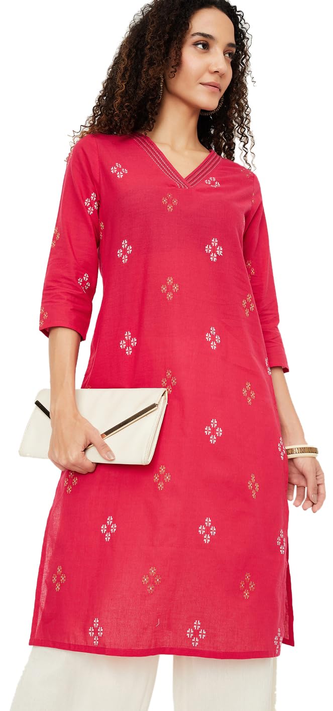 max Women's Cotton Regular Fit Casual Kurta-picture-28