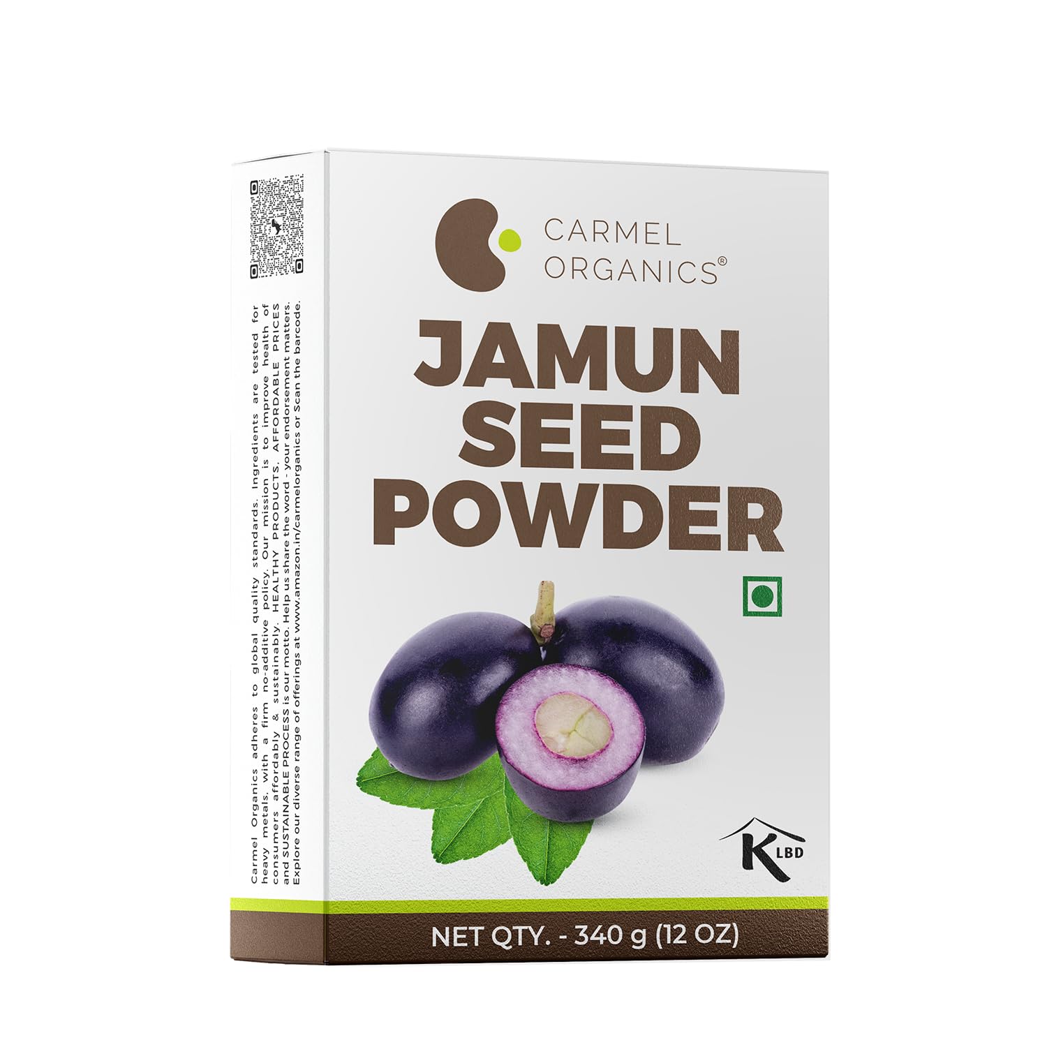 CARMEL ORGANICS Jamun Seed Powder (340 Grams)(Pack of 1) | Natural | No Added Preservatives | Naaval Pazham Vitaippu Maavu | Syzygium Cumini | Help to Regulate Blood Sugar Levels-image-34
