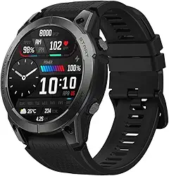 Smart Watch Zeblaze Stratos 3, Smartwatch de tela de toque de 1,43 polegadas com texto e chamada, mais de 100 Sports Fitness Tracker Watch, compatível com iOS/Android, para homens e mulheres