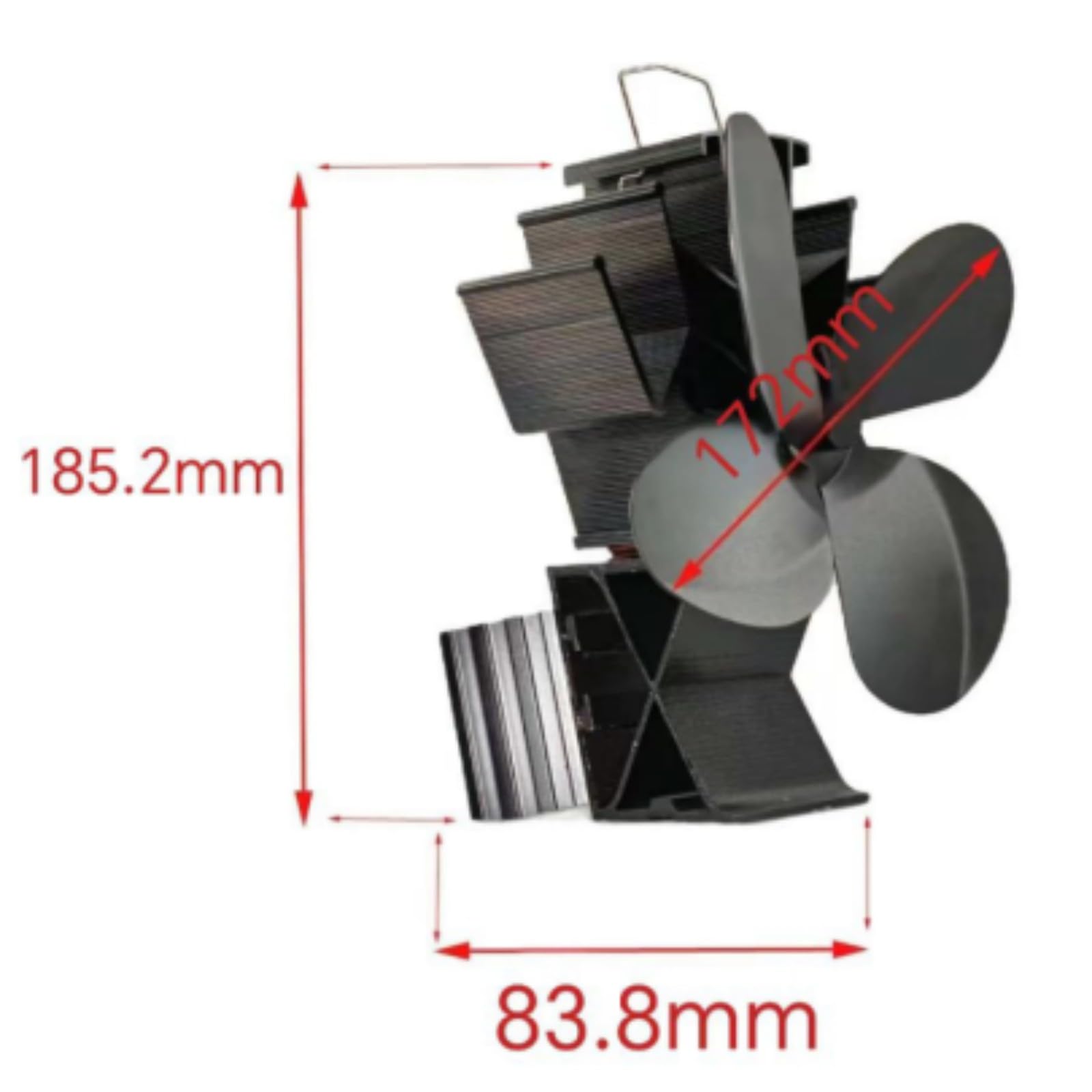 Energieaktivierter Ofenventilator ohne Strombedarf Konstruktion aus massiver Aluminiumlegierung Leiser Betrieb Leise Kamine Luftzirkulator