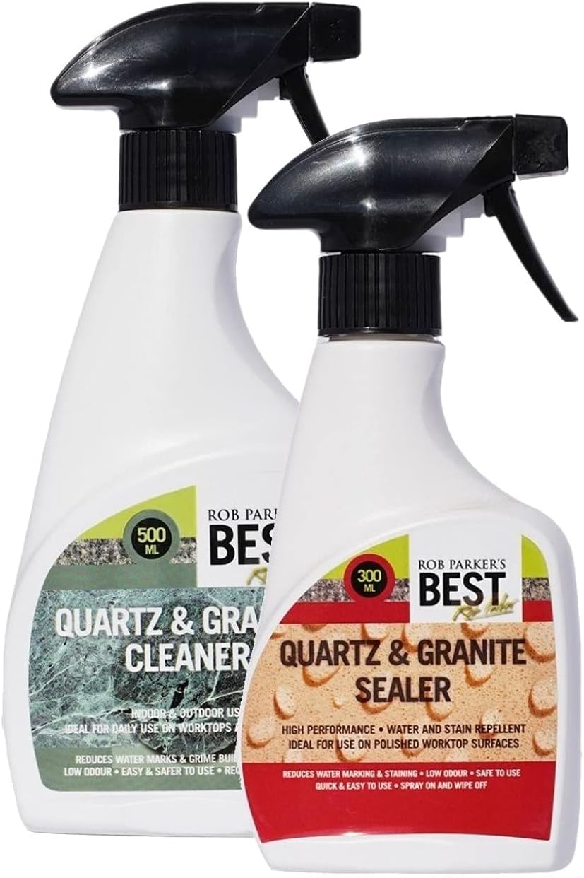 Rob Parkers Best Twin Pack Quartz & Granite Sealer 500ml & Quartz & Granite Cleaner 500ml