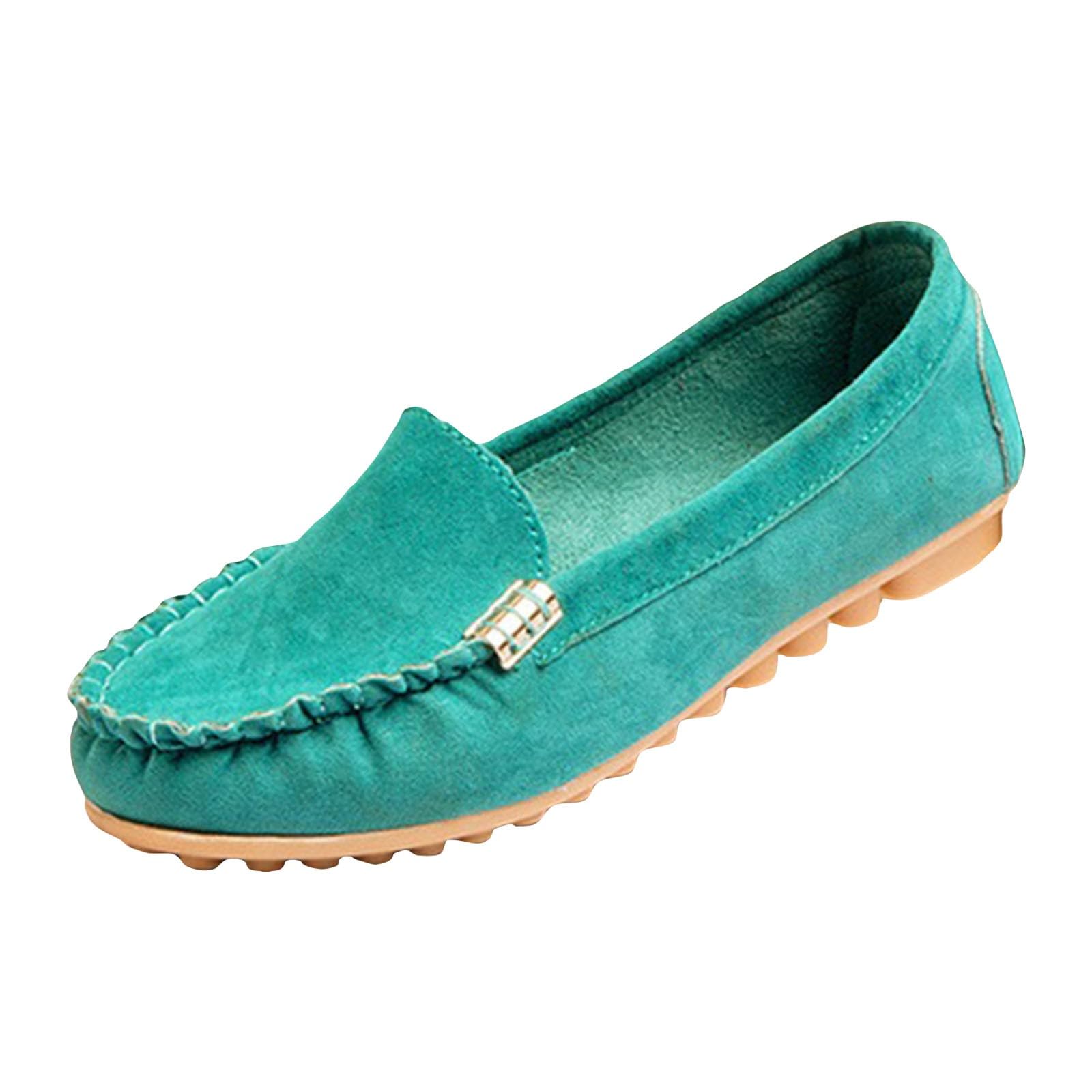 Chaussures femme plates décontractées : baskets confortables effet daim - 7