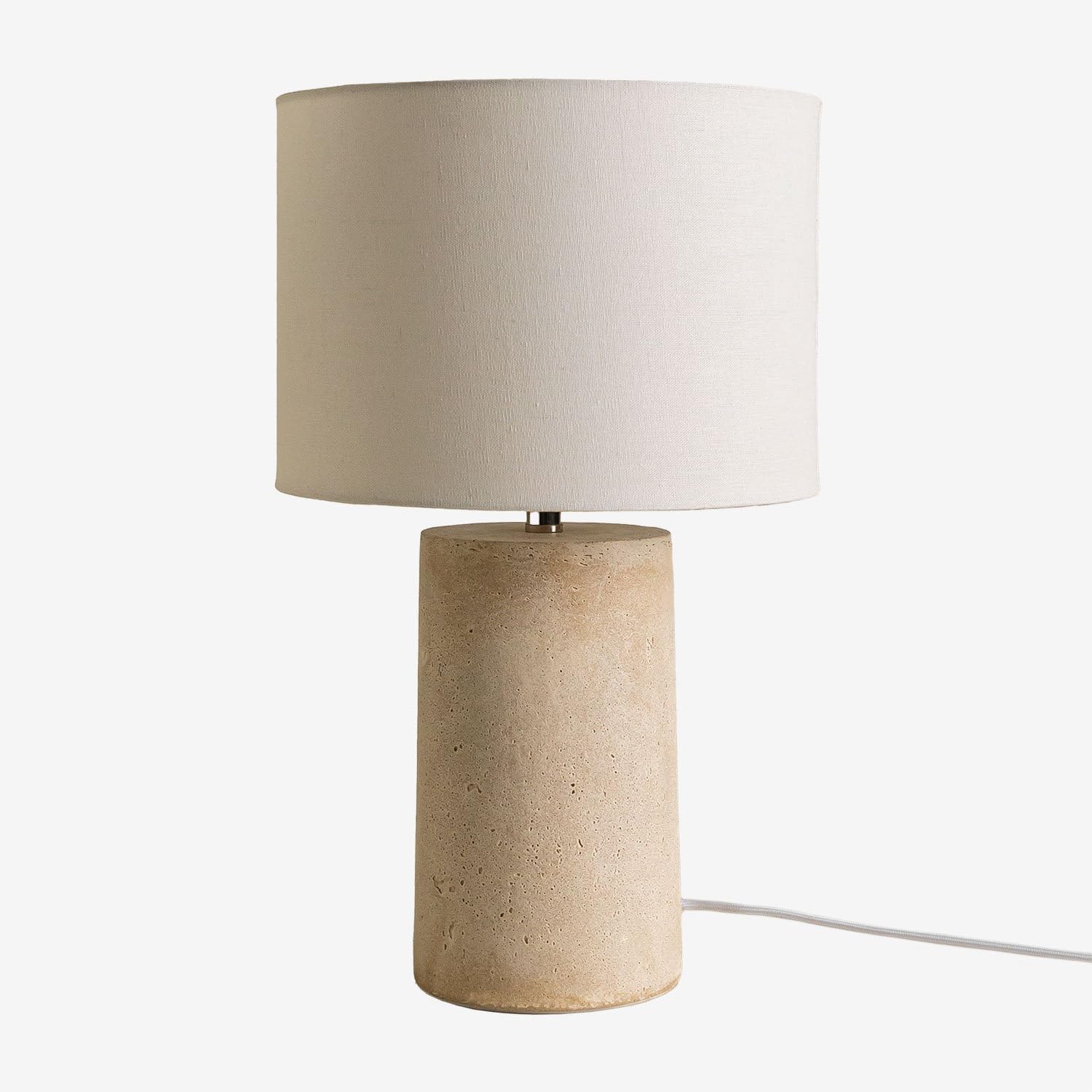 SKLUM Lampe de Table Dianta en Lin et Fibre de Verre