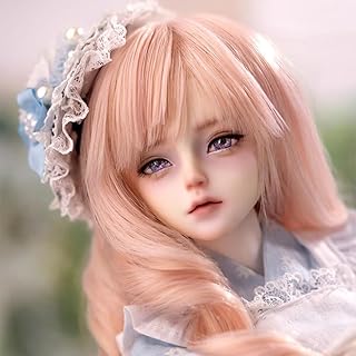 Meeler BJDドール 1/4 女の子 フルセット 44cm SD 樹脂球体関節人形手作りロリータ風の女の子フルセットプレゼント、ドール1体+ 目 + フェイスメイクアップヘッド+ 服 + かつら + 靴