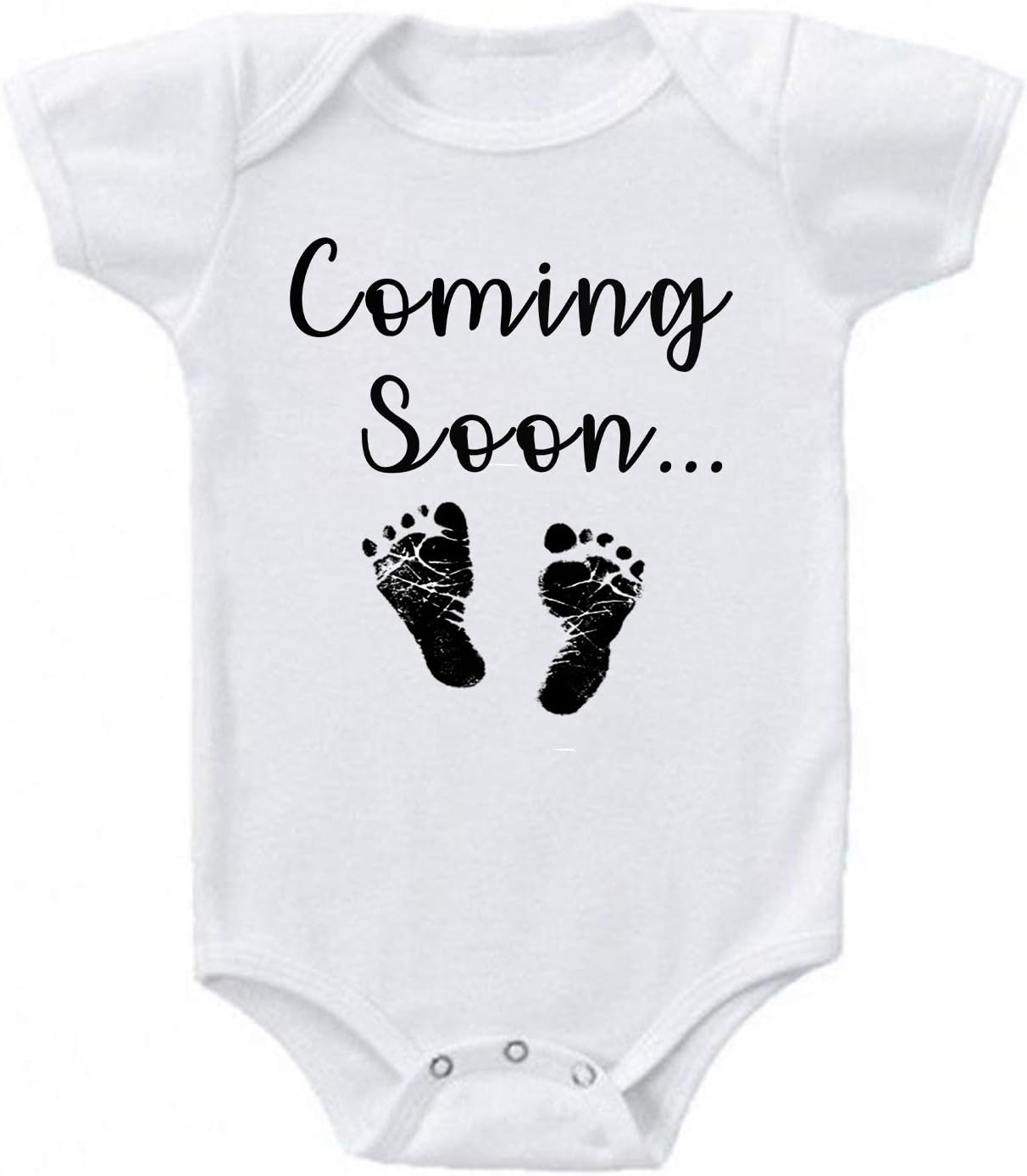 Ink Trendz Coming Soon Baby Onesie Pregnancy Announcement Bodysuit Baby Shower & Gender Reveal - Unisex Tell You're Pregnant
